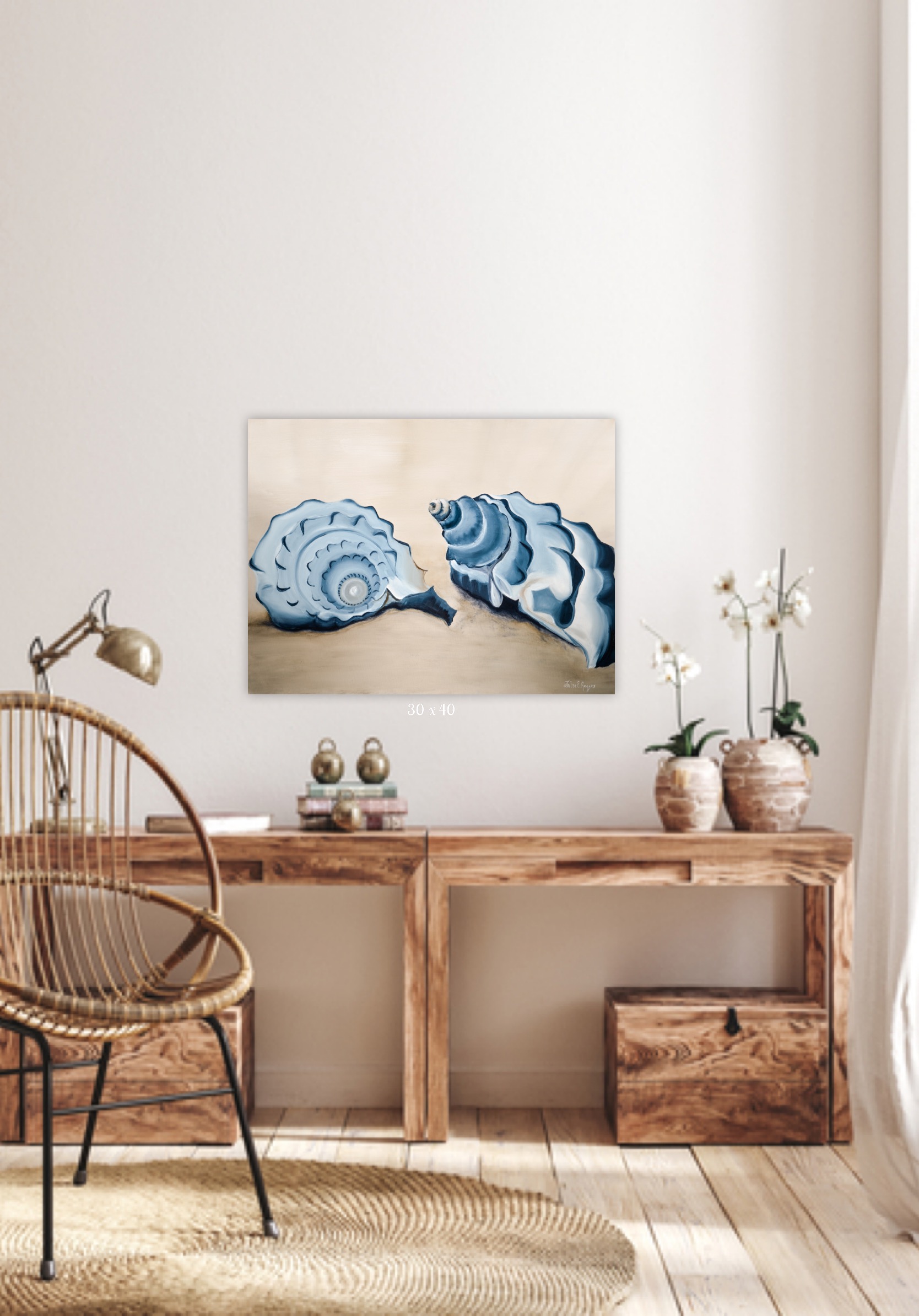 Sea Shells In Blue - Image 3