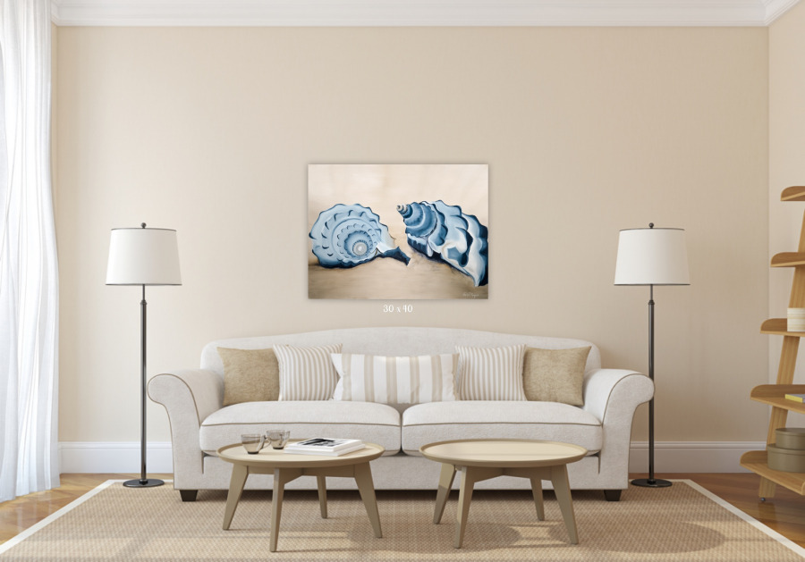 Sea Shells In Blue - Image 2