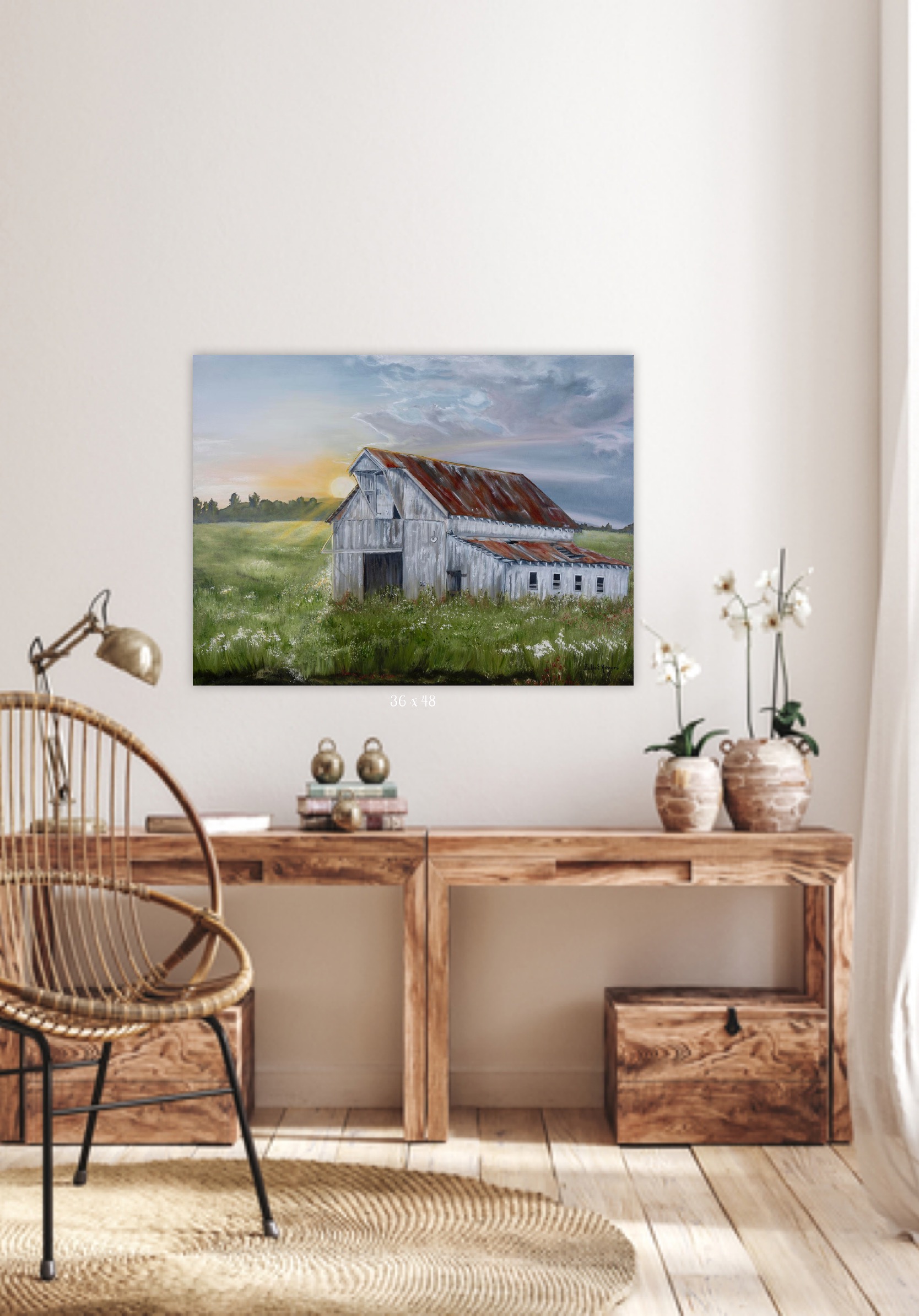 “White Barn Sunrise” - Image 4